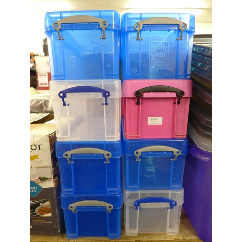 2404 - 8 Really Useful storage boxes (16 x 40cm)