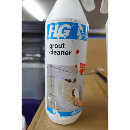 2440 - 15 x 500ml spray bottles of household cleaning chemicals including grout cleaner and limescale remov... 