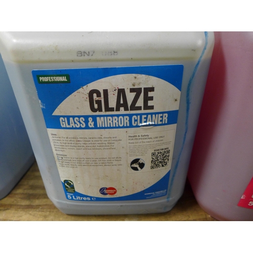 2454 - Eight 5 litre bottles of chemical cleaning fluid including Care Guard Extreme Bactericidal and Viuci... 