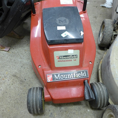 2312 - A Mountfield Princess 14 electric lawn mower with collector