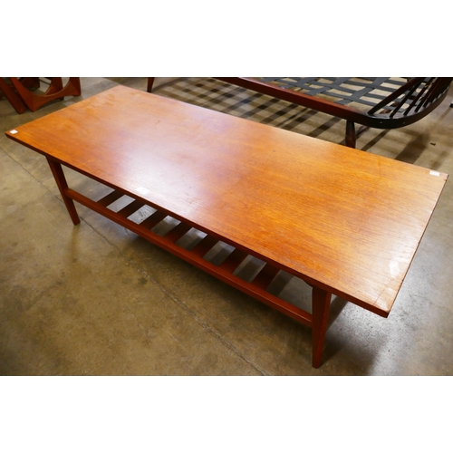 10 - A teak rectangular coffee table