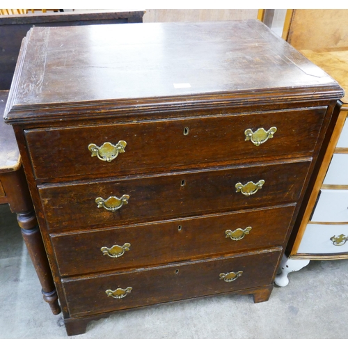 106 - A George III oak chest of drawers