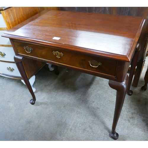 108 - A George III mahogany single drawer side table