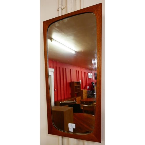 23 - A Danish teak framed mirror