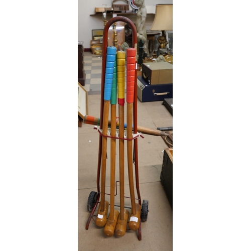 272 - A vintage croquet set