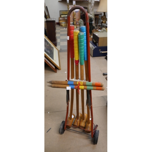 272 - A vintage croquet set