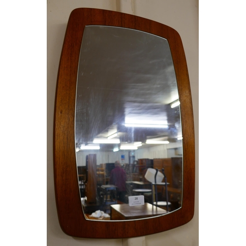 28 - A teak framed mirror