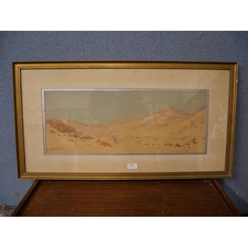 301 - Augustus Osbourne Lamplough (1877-1930), In the Valley of Death, Luxor, watercolour, framed