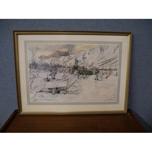 302 - Two Ken Howard prints, 42, CDO RM Verjedalen Andalsires and one other, framed