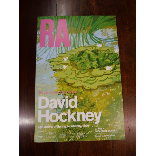 320 - A David Hockney Royal Academy exhibition poster, The Arrival of Spring, Normandy 2020, unframed