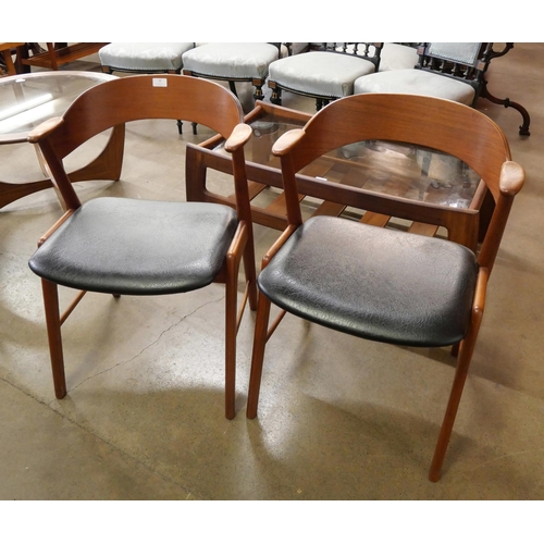 34 - A pair of Danish Korup Stolefabrik teak KS21 model chairs