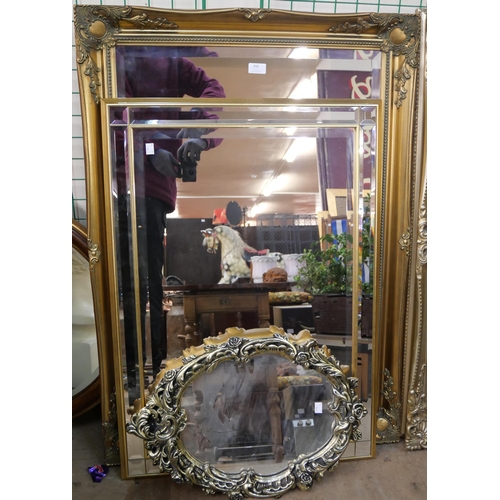 350 - Three gilt framed mirrors