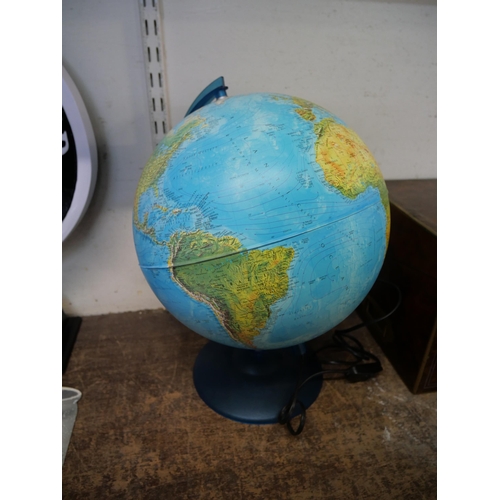 375 - A desk top illuminated terrestrial globe