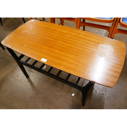 41 - A Nathan walnut and black coffee table