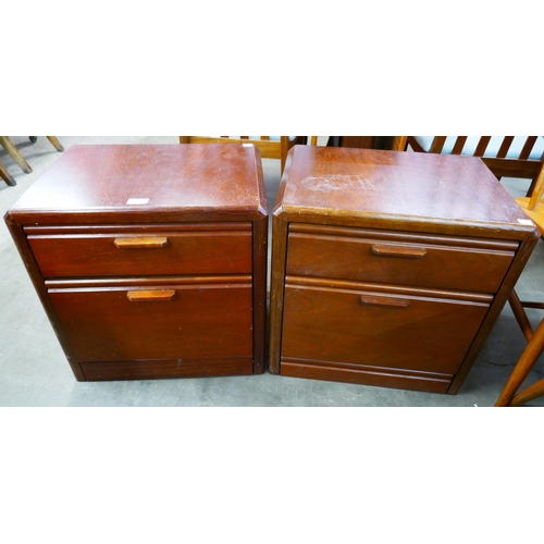 54 - A pair of Hulsta beech bedside cabinets