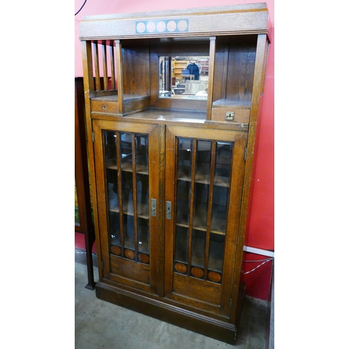 74 - A Secessionist inlaid oak bookcase