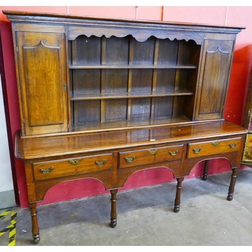 80 - A George III style oak dresser