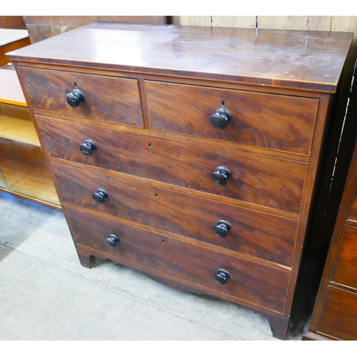 84 - A George IV mahogany chest of drawers