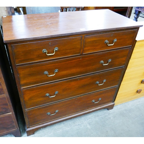 85 - A Victorian walnut chest of drawers