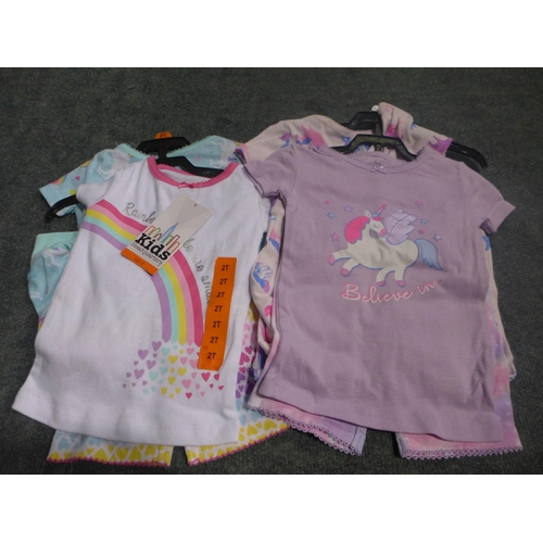 3165 - Bag of girls toddler mixed sized/style two-piece sets * this lot is subject to VAT