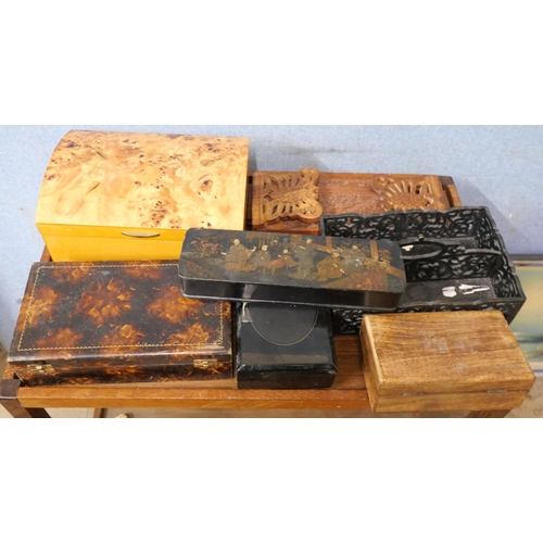 287A - Assorted wooden jewellery boxes etc.