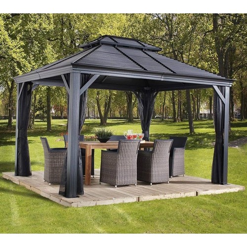 1534 - a Sojag Mykonos 12X16 Gazebo with Steel Roof, original RRP £1583.33 + VAT - not checked or tested (4... 