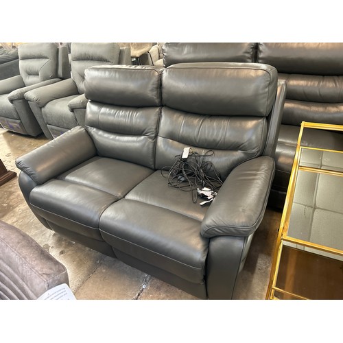 1302 - Fletcher 2 Seater Leather power Recliner sofa , Original RRP £983.33 +VAT (4197-23) *This lot is sub... 