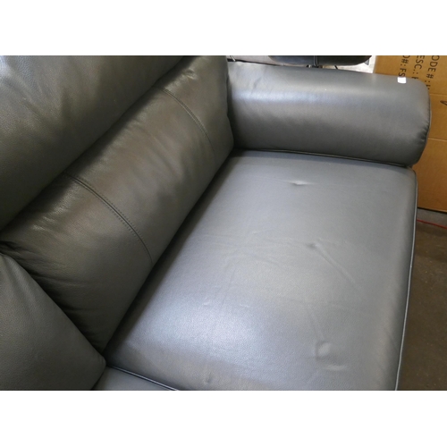 1305 - Grace Grey Leather 2.5 Seater power Recliner sofa, Original RRP £874.99 +VAT (4197-30) *This lot is ... 