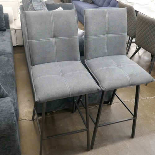 1315 - A pair of Trent dark grey barstools