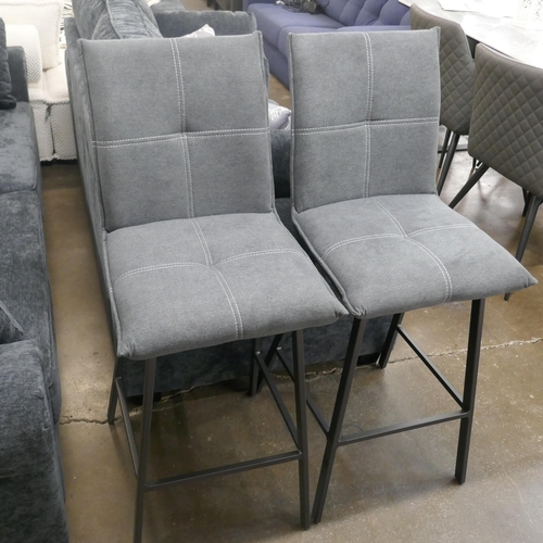 1316 - A pair of Trent dark grey barstools