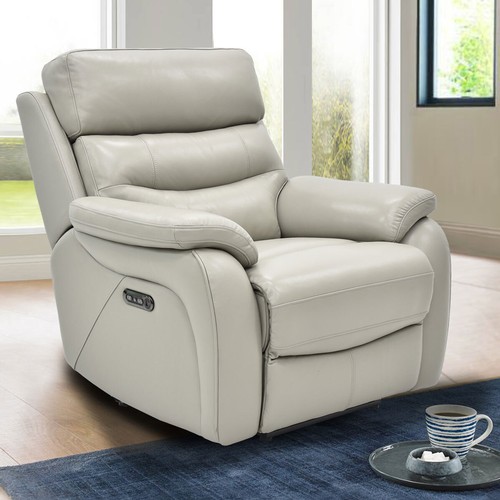 1354 - Fletcher Light Grey Power Recliner , Original RRP £624.99 +VAT (4197-47) *This lot is subject to VAT