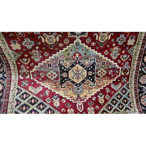 1371 - A blue ground medallion design Royal Palace runner 400cm