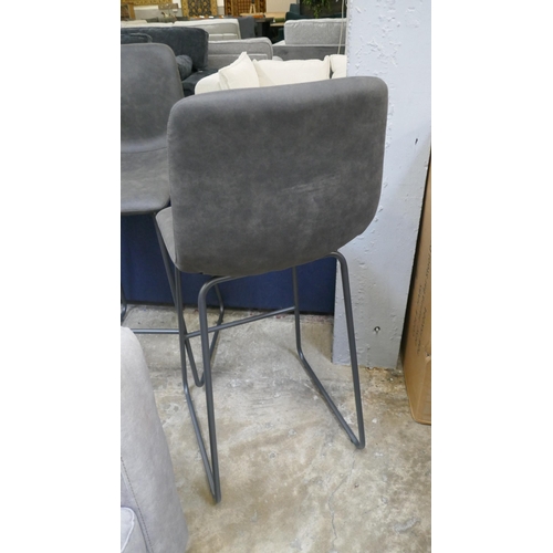 1435 - A pair of dark grey Hanna barstools