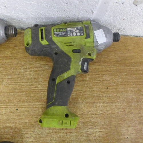 2003 - 4 Guild power tools; 2 x 18v impact drivers (CID18CT) and 2 Guild 18v hammer drills (CD1218GZ)