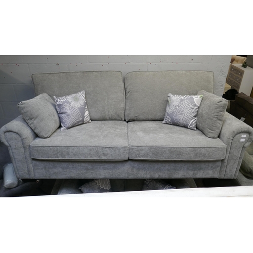 1392 - A Kylie light grey three seater and two seater sofa *This lot is subject to VAT