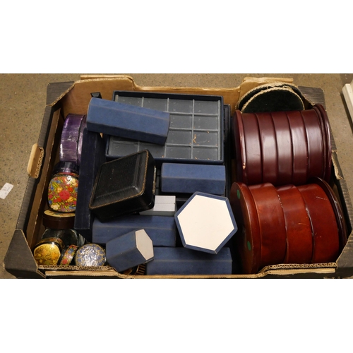 1126 - A box of jewellery boxes and stands, etc. **PLEASE NOTE THIS LOT IS NOT ELIGIBLE FOR POSTING AND PAC... 