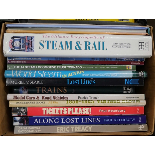 1146 - Six boxes of mixed books, including railways, cars, transport related **PLEASE NOTE THIS LOT IS NOT ... 