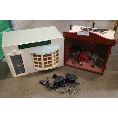 1148 - A Jojays Hair Salon dolls house with accessories and a Fortune Teller dolls house diorama **PLEASE N... 