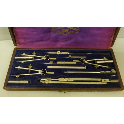 662 - A cased set of technical drawing instruments, International Correspondence School, London