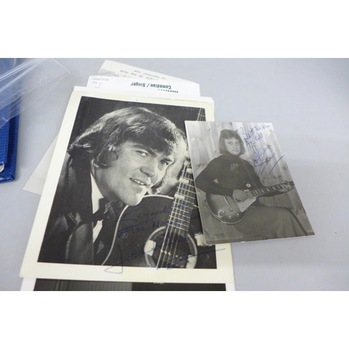 679 - Two photograph albums of local guitar tutor's pupils and local entertainers circa 1960s, many autogr... 