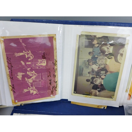 679 - Two photograph albums of local guitar tutor's pupils and local entertainers circa 1960s, many autogr... 