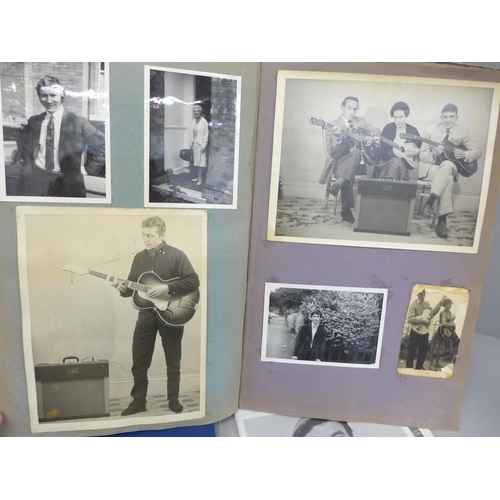 679 - Two photograph albums of local guitar tutor's pupils and local entertainers circa 1960s, many autogr... 