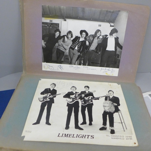 679 - Two photograph albums of local guitar tutor's pupils and local entertainers circa 1960s, many autogr... 