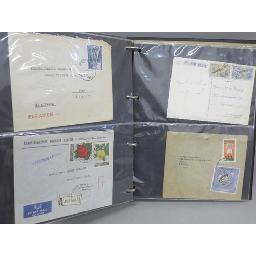 699 - Stamps; an album of Middle East postal history, many first flight covers