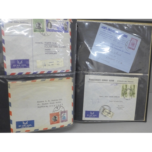 699 - Stamps; an album of Middle East postal history, many first flight covers