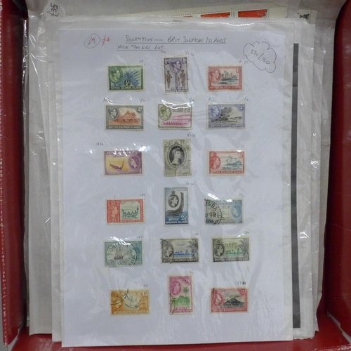 703 - Stamps; stamps on sheets with high catalogue value