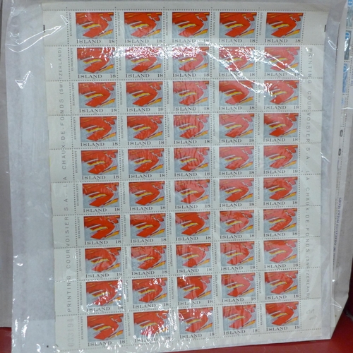 703 - Stamps; stamps on sheets with high catalogue value