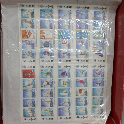 703 - Stamps; stamps on sheets with high catalogue value