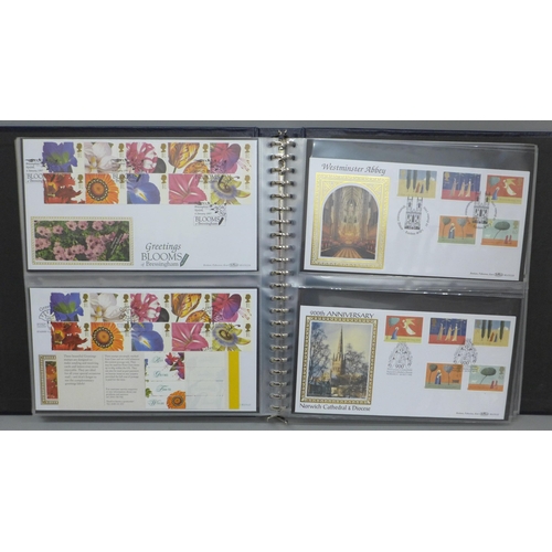 709 - Stamps; an album of Benham silk GB first day covers from the period 1994 to 1997 (79 no.)