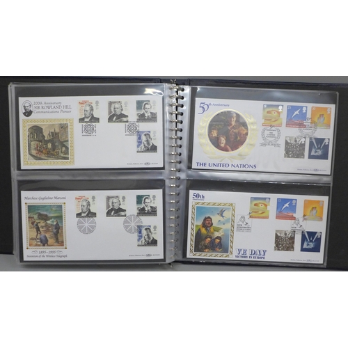 709 - Stamps; an album of Benham silk GB first day covers from the period 1994 to 1997 (79 no.)